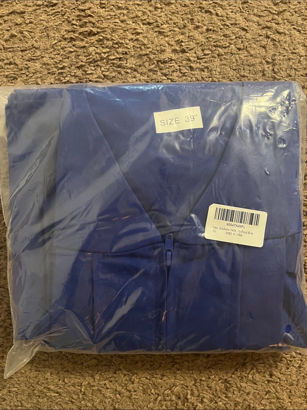 Blue Cap and Gown 2026 NWT size 39”